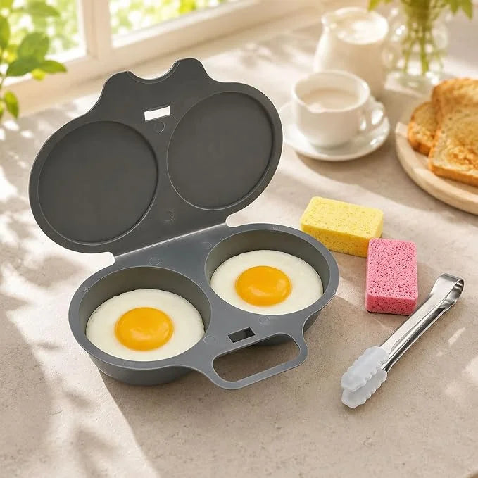 🎁2-Pack Round Microwave Omelette Maker With Dual Cavities