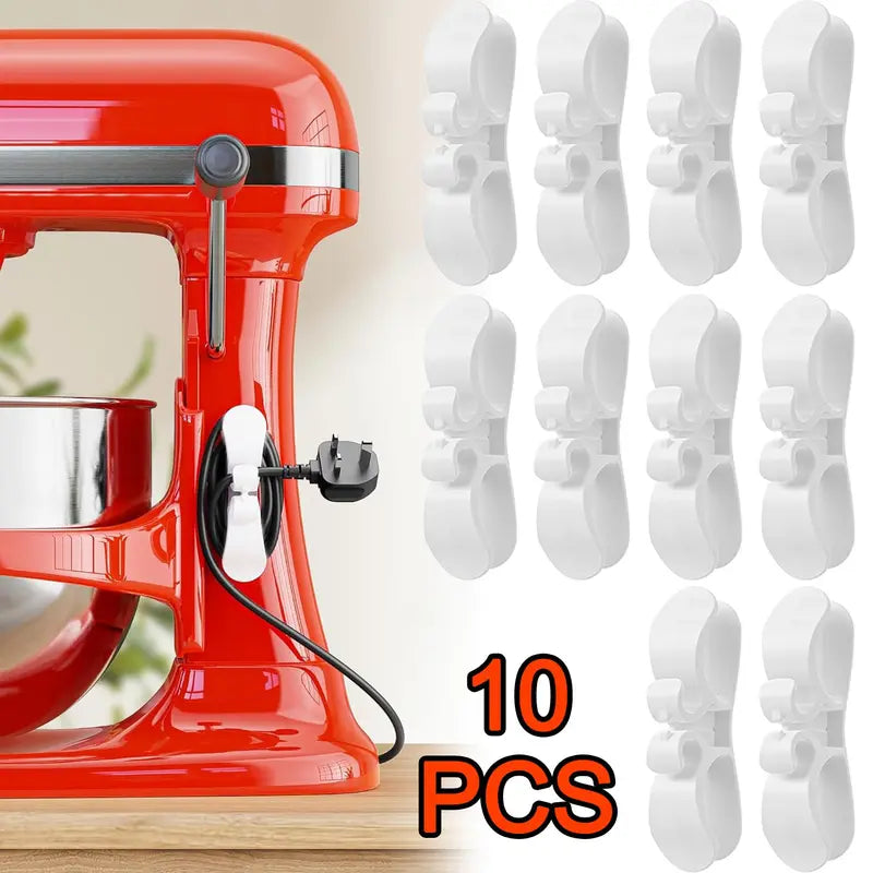 10-Pack Kitchen Appliance Cord Organizer Hooks