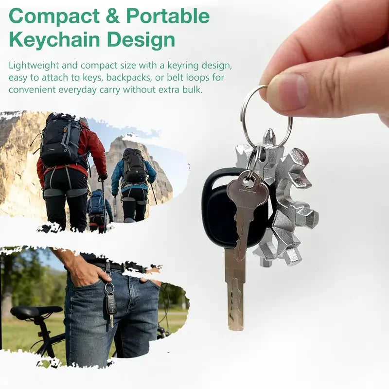 🎁4-Pack 18-in-1 Snowflake Multi Tool Stainless Steel EDC Gadget