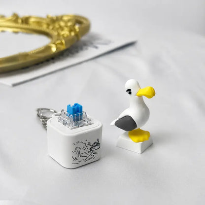 Seagull MINE! Button Keychain – Real Sound & LED Light Funny Interactive Gift