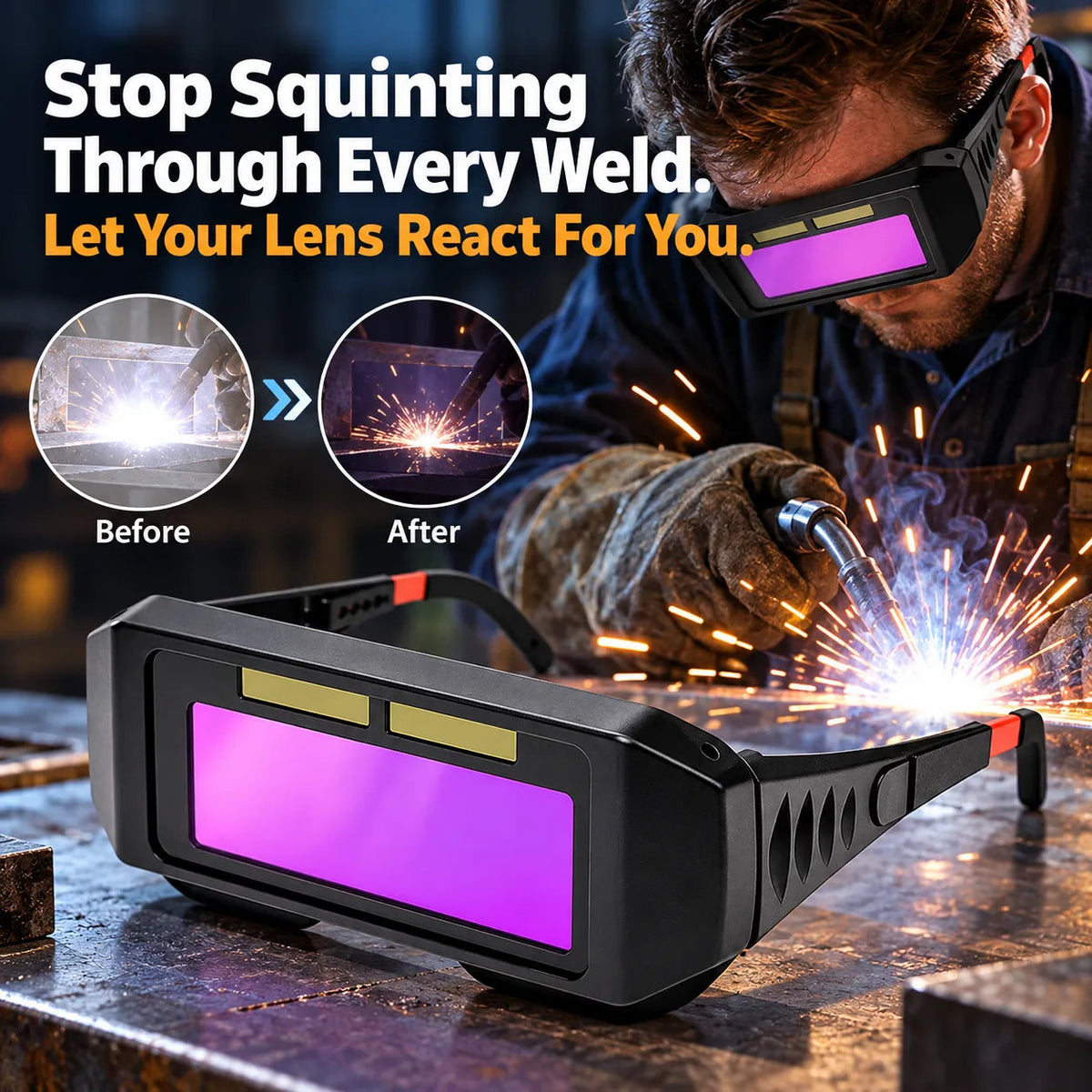❤️ Solar Auto-Darkening Welding Glasses