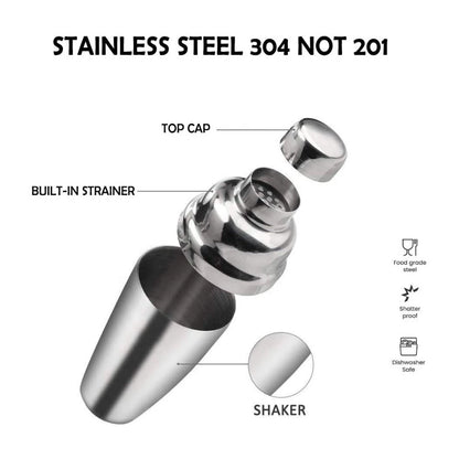 10-Piece Stainless Steel Cocktail Shaker & Bartender Kit