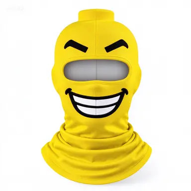 🎁Funny Smiley Face Ski Mask – Lightweight Knit Winter Balaclava for Skiing & Snowboarding