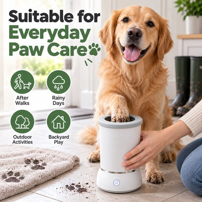 🎁Electric Pet Paw Cleaner Cup – Soft Silicone Brush for Cleaner Paws at Home