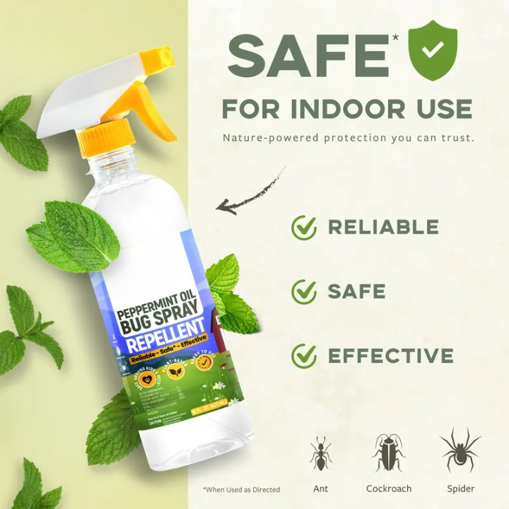 🍃Peppermint Oil Bug Spray – Indoor & Outdoor Pest Control for Ants. Spiders & Roaches