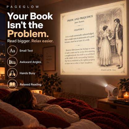 ❤️ 180° Adjustable Reading Projector – 4K Supported with HDMI & Speaker