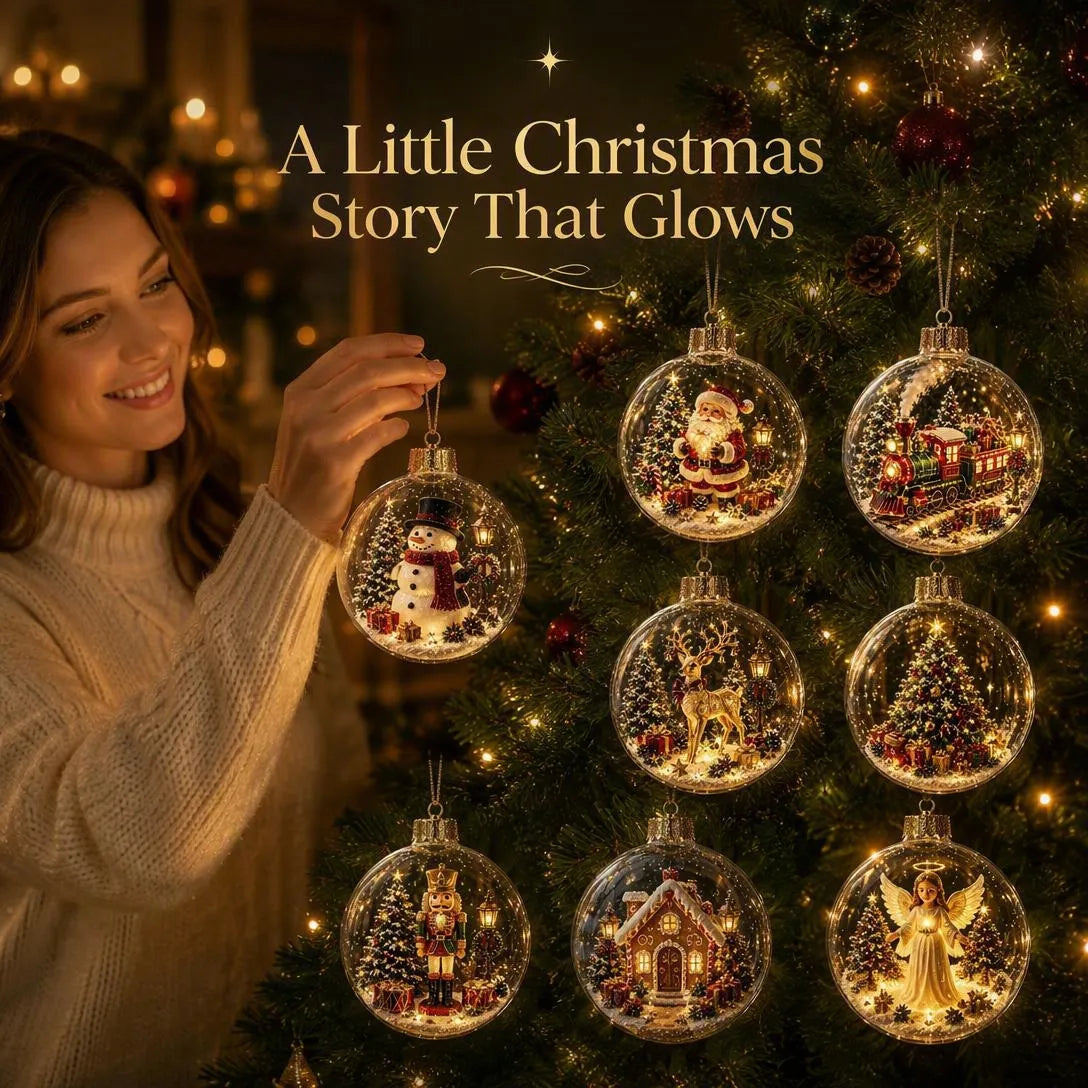 Glowing Christmas Story Ornament With Warm LED Light