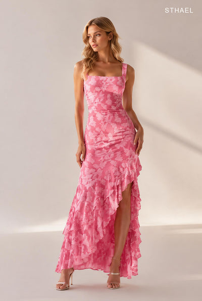 Women's Floral Embroidered Mermaid Maxi Dress