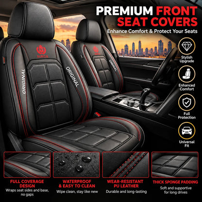 🎁Universal 9D PU Leather Car Seat Covers – Full Seat Protection