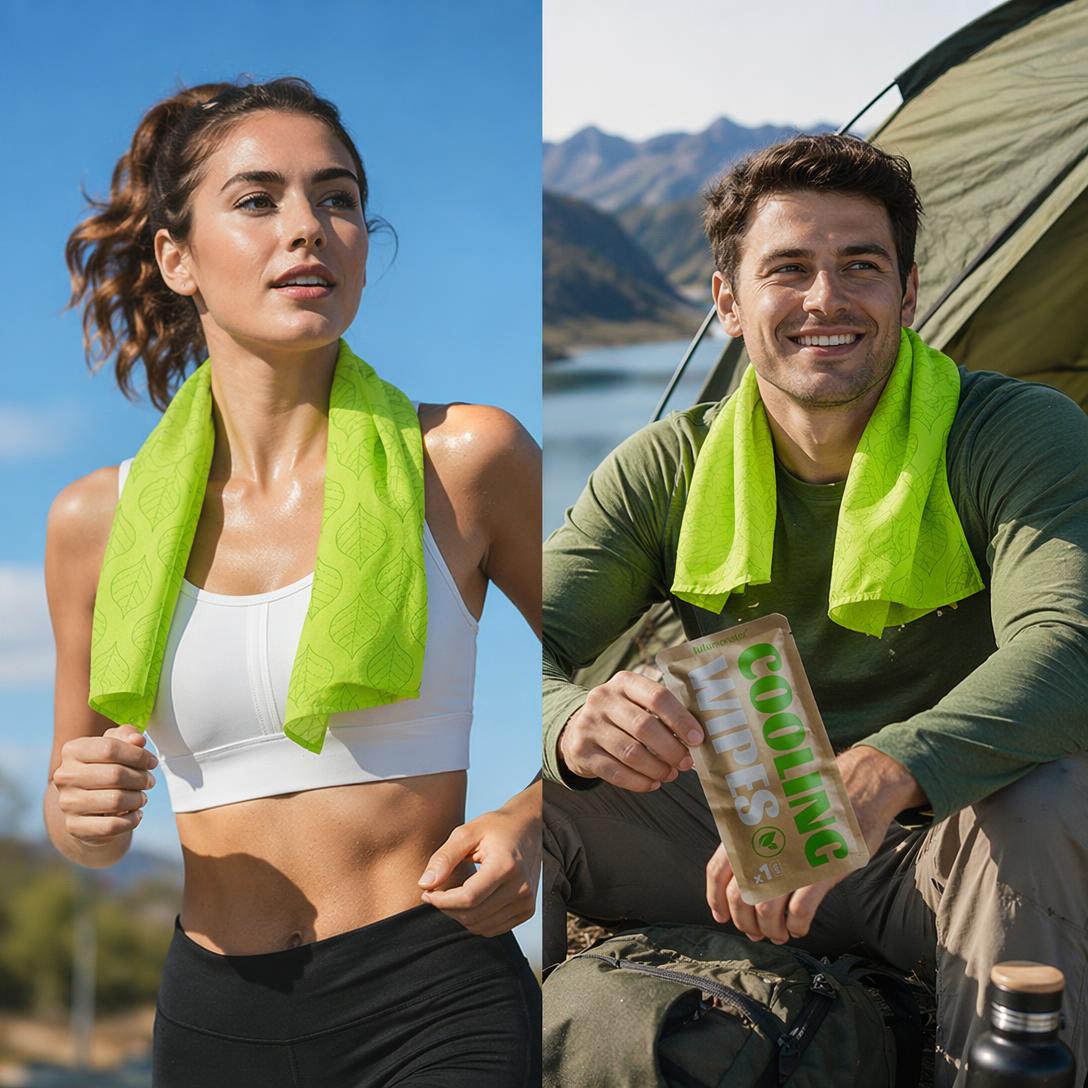 10PCS Menthol Cooling Towel – Extra-Large Reusable Cooling Wrap for Sports, Travel, Outdoor Adventures & Hot Weather