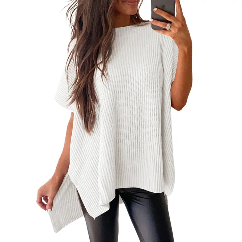 Women's Relaxed Knit Batwing Sleeve Sweater