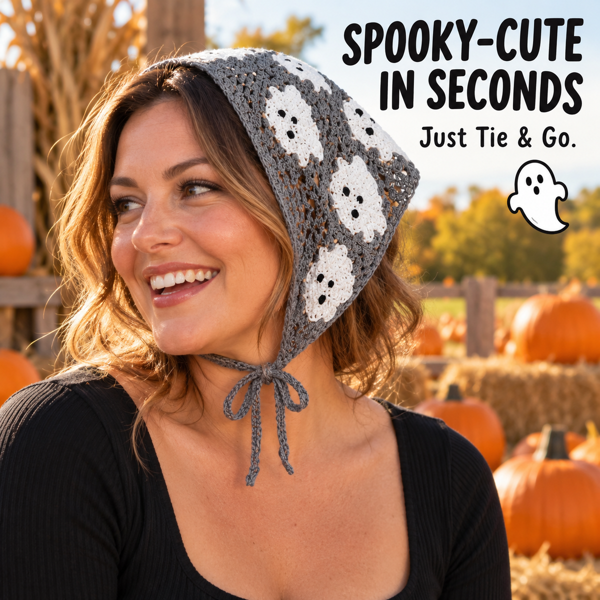 Women’s Halloween Crochet Triangle Headscarf