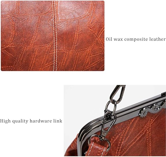 💼2026 New Kattee Elegant Waterproof Women's Leather Kiss-Lock Tote Handbag