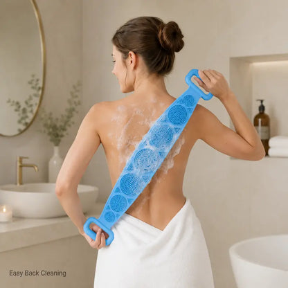 Silicone Bath Brush, Double-Sided Exfoliating Back Scrubber