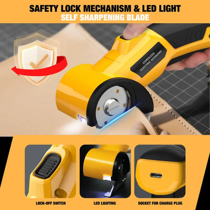 ✂️ Cordless Electric Scissors 4V – Heavy Duty Rechargeable Cutter