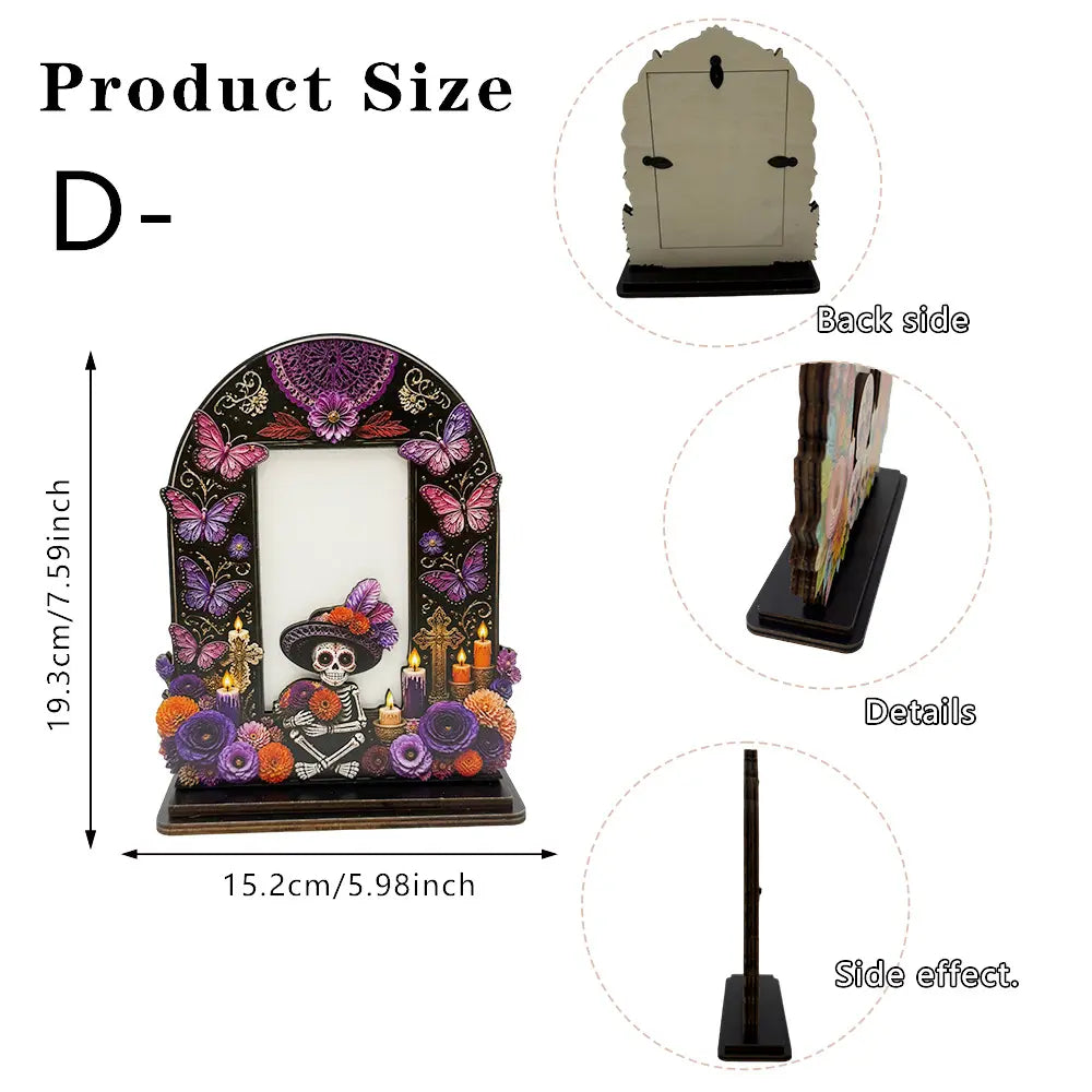 🎁Día de los Muertos Wooden Photo Frame Decor – A Meaningful Tribute To Those We Remember