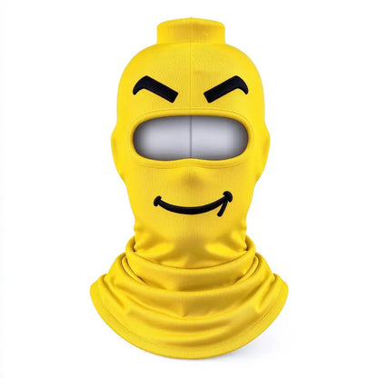 🎁Funny Smiley Face Ski Mask – Lightweight Knit Winter Balaclava for Skiing & Snowboarding
