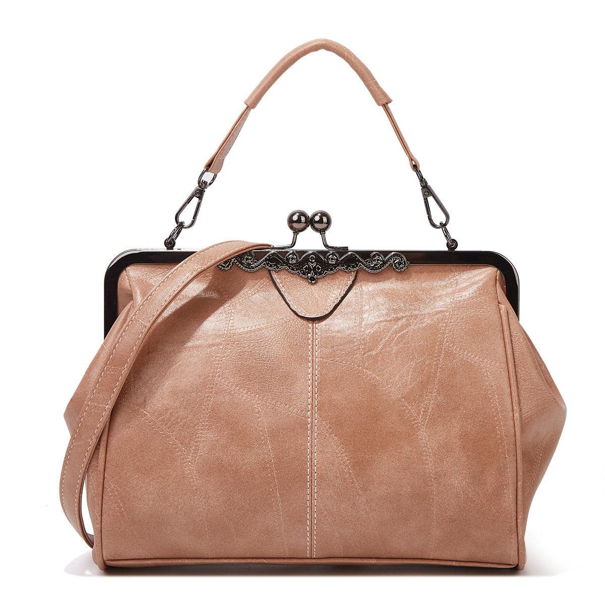 💼2026 New Kattee Elegant Waterproof Women's Leather Kiss-Lock Tote Handbag