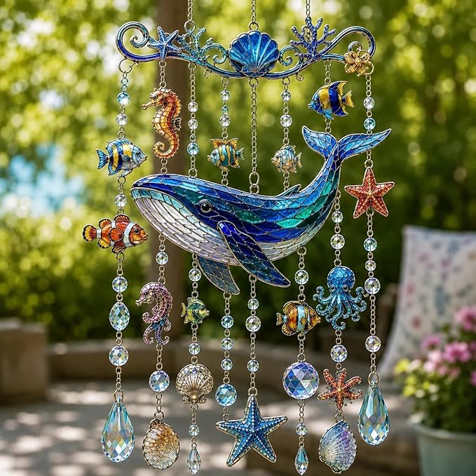 Ocean-Themed Crystal Wind Chime
