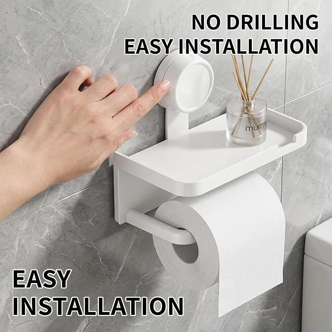 Toilet Paper Holder with Shelf