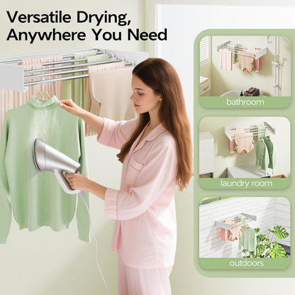 Foldable Wall-Mounted Clothes Drying Rack