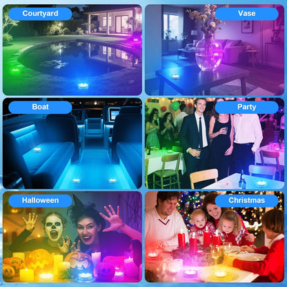 Pool Lights with Remote, 10 Color Changing Pool Lights