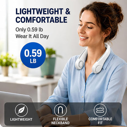 Portable Neck Fan Rechargeable 1200mAh