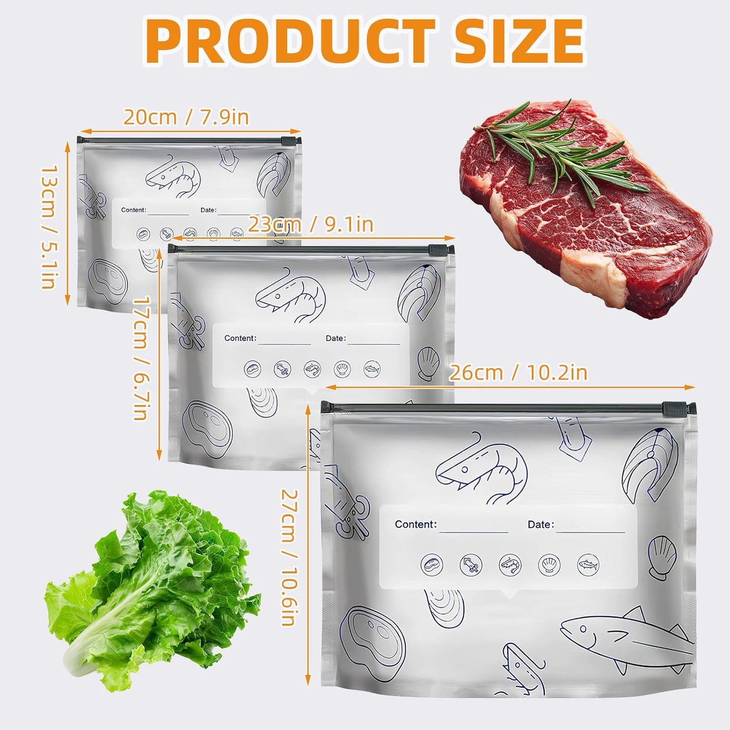 Reusable Aluminum Foil Sealable Storage Bags