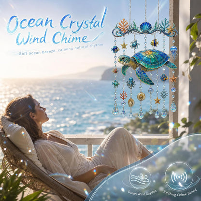 Ocean-Themed Crystal Wind Chime