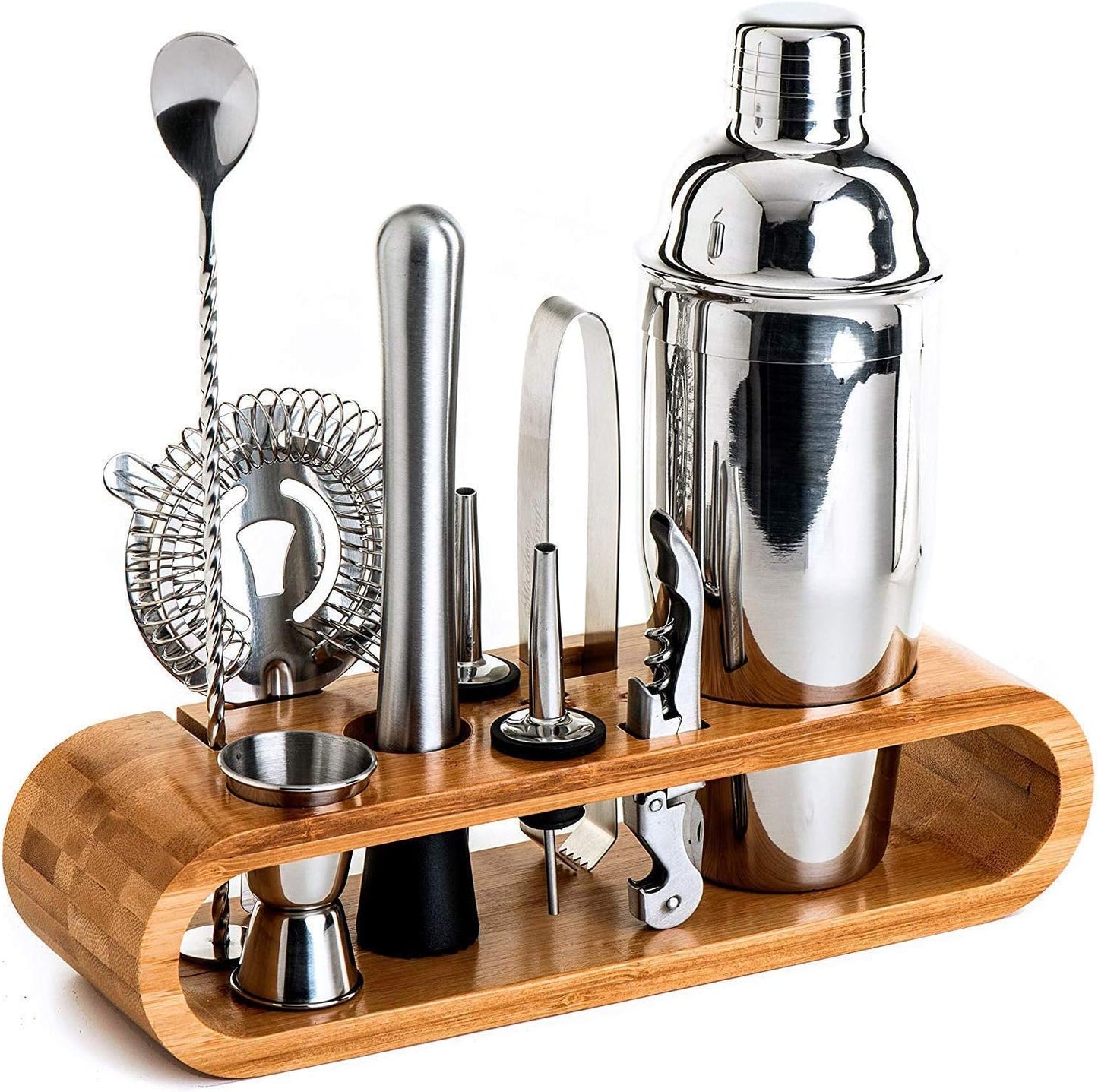 10-Piece Stainless Steel Cocktail Shaker & Bartender Kit