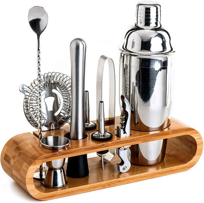 10-Piece Stainless Steel Cocktail Shaker & Bartender Kit