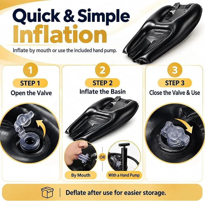 🎁Inflatable Portable Hair Washing Basin With Hand Pump
