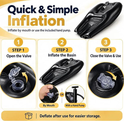 🎁Inflatable Portable Hair Washing Basin With Hand Pump