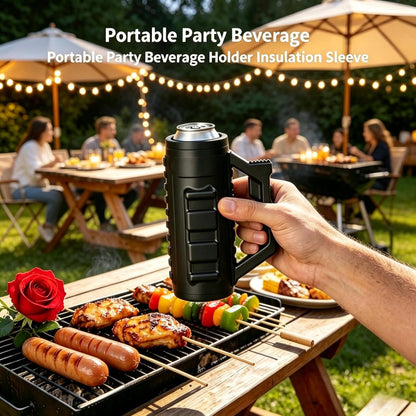 Tactical Assault Beer Can Holder – Double Can Reload Koozie for Tailgating & Outdoor Fun 🍻🔥