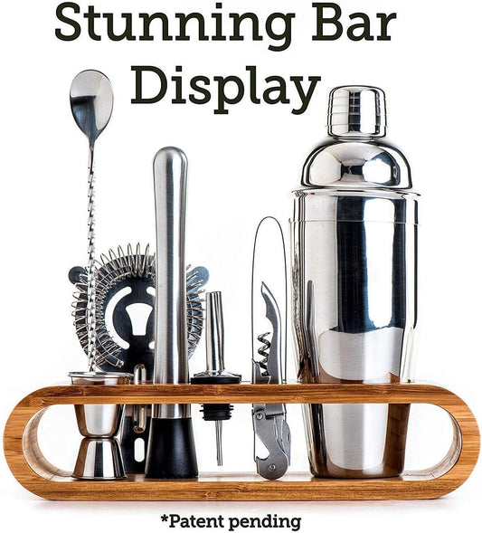 10-Piece Stainless Steel Cocktail Shaker & Bartender Kit