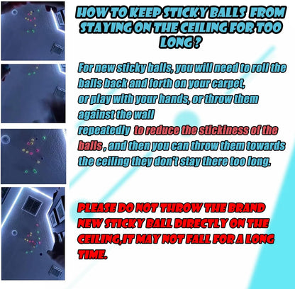 Glow in The Dark Sticky Balls that Stick to The Ceiling