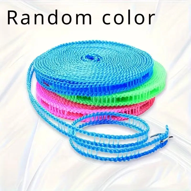 3 Pack Adjustable Windproof Clothesline – 5m (197in) Portable Laundry Drying Rope for Indoor & Outdoor Use