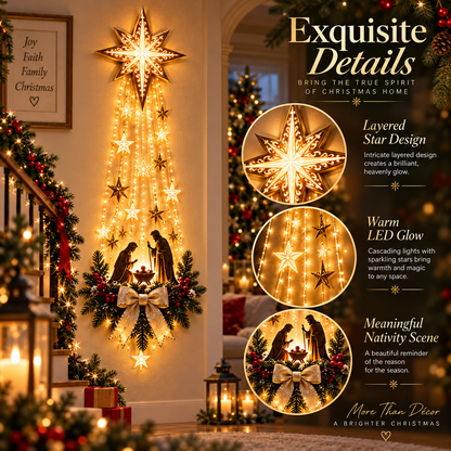 ❤️Bethlehem Star Lighted Nativity Wall Decor