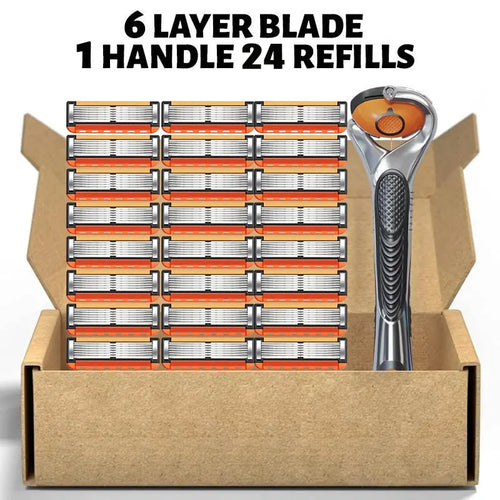 Men's Razor Blade Replacement Refills with Handle