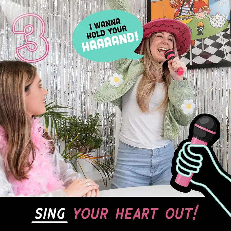 Grab the Mic Karaoke Party Game with Foam Microphone & 125 Word Cards