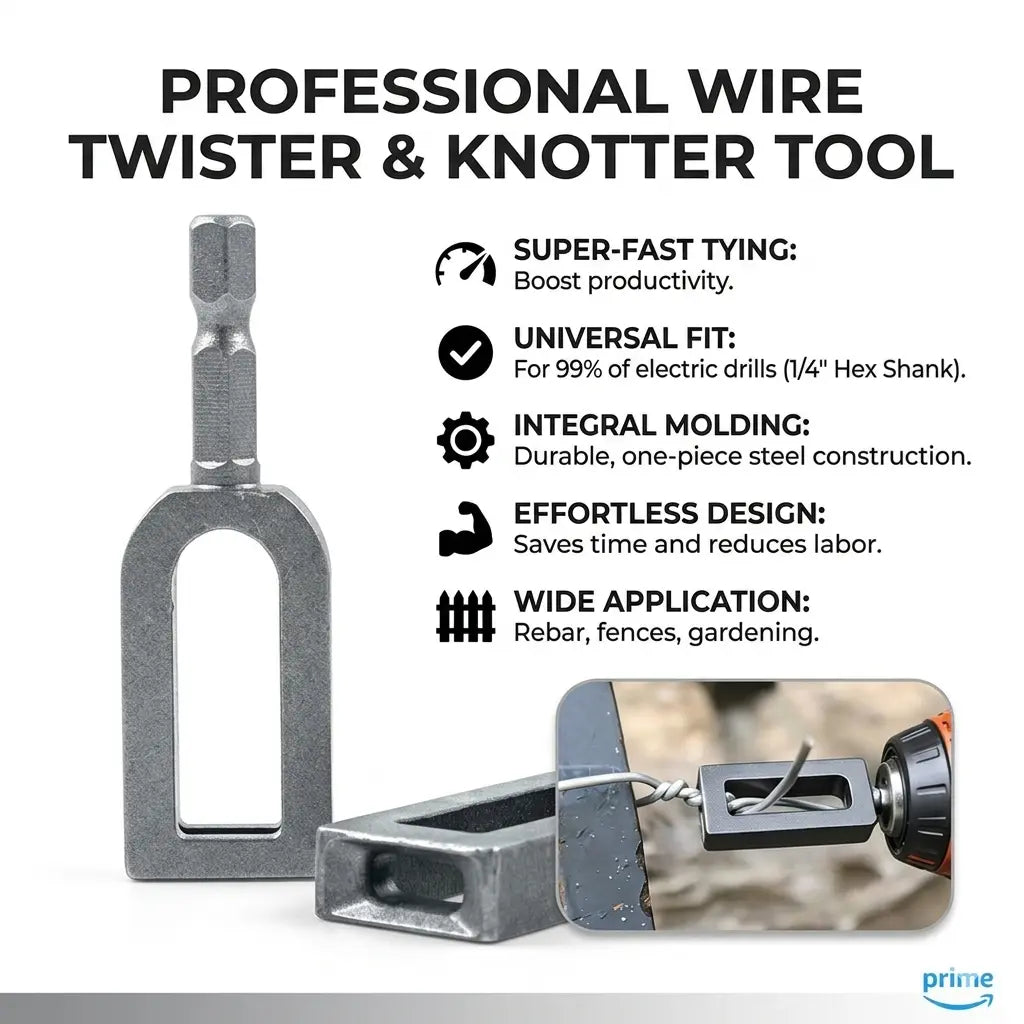 ⚡ Multifunctional Wire Twister / Knotter – High Efficiency Wire Winding Tool
