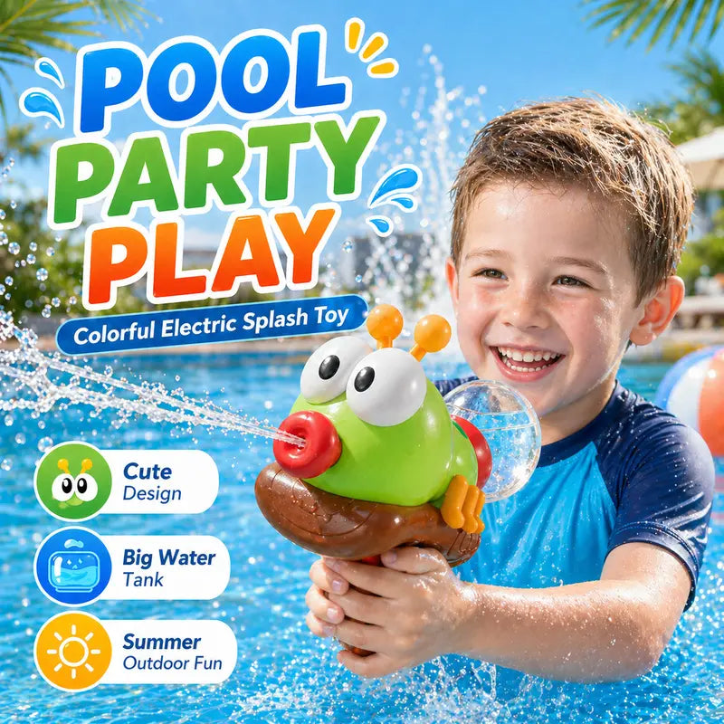 Electric Water Blaster Toy for Kids – Cute Animal One-Touch Summer Water Blaster for Pool, Beach & Backyard Fun