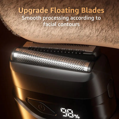 🎁 Father's Day Gift for Dad – Compact Titanium Electric Shaver for Home & Travel