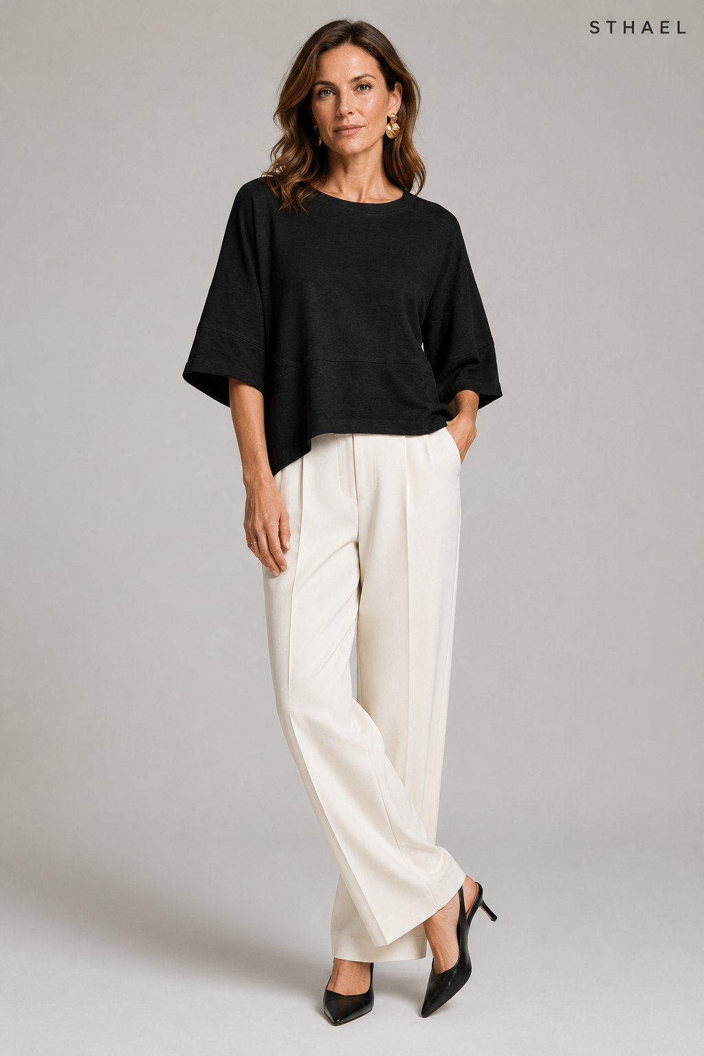 Women's Batwing Oversized T-Shirt – Loose Fit Casual Top