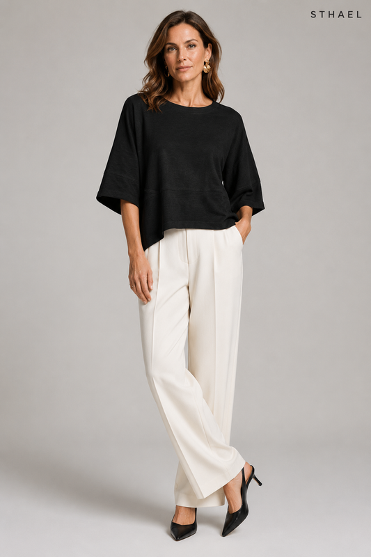 Women's Batwing Oversized T-Shirt – Loose Fit Casual Top