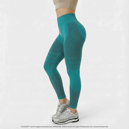 High-Waist Hüft-Lifting Yoga Leggings – Schnelltrocknende Stretch-Fitnesshose