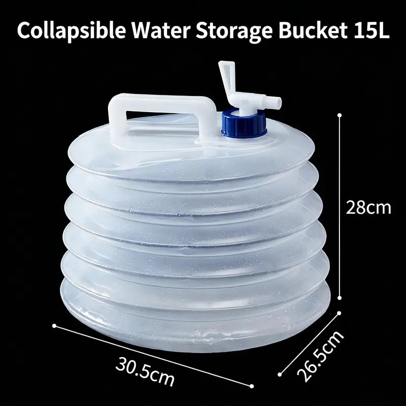 Collapsible Water Bucket – Large-Capacity Portable Foldable Water Container with Carry Handle