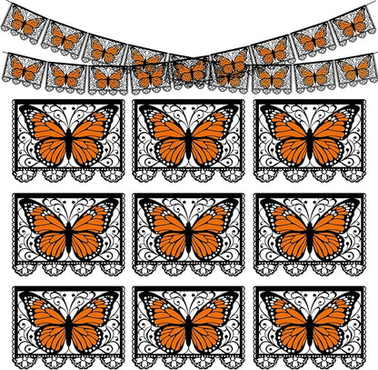 🎁Day of the Dead Butterfly Papel Picado Banner