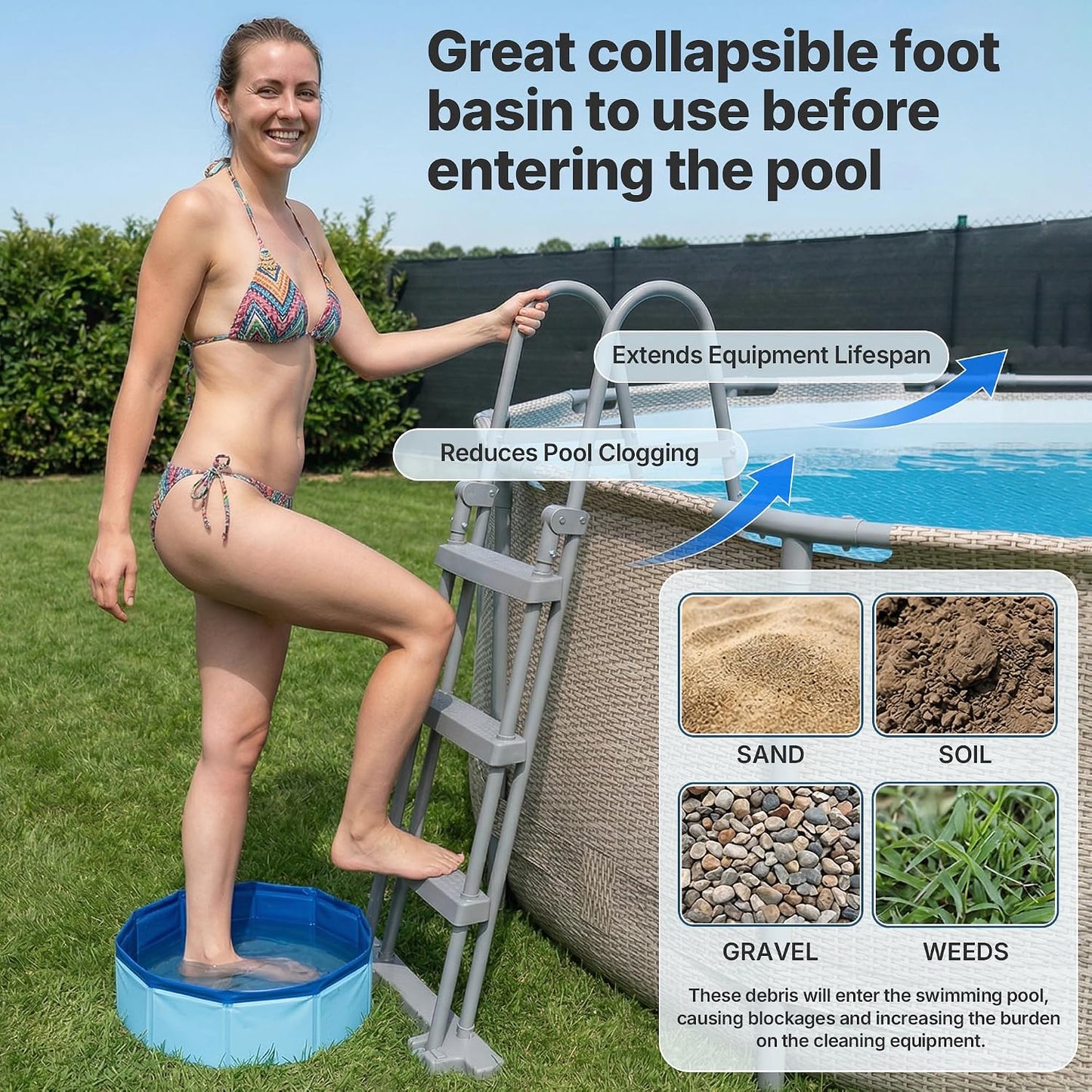 Swimming Pool Foot Bath Basin