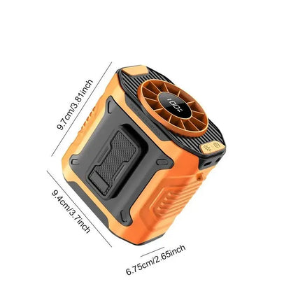 Portable Waist Fan Clip On, Wearable Personal Neck Cooling Fan with [100-Speed] Stepless Airflow